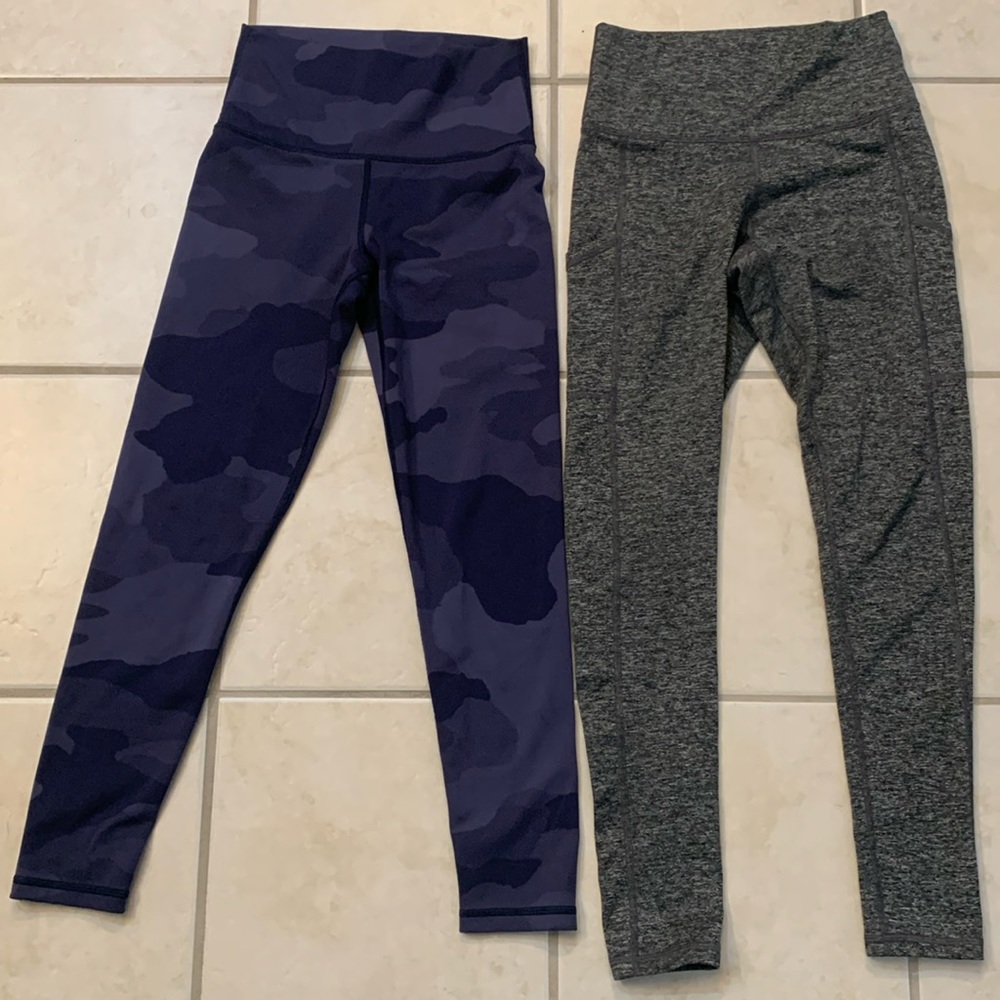 Aerie size M legging bundle blue and gray